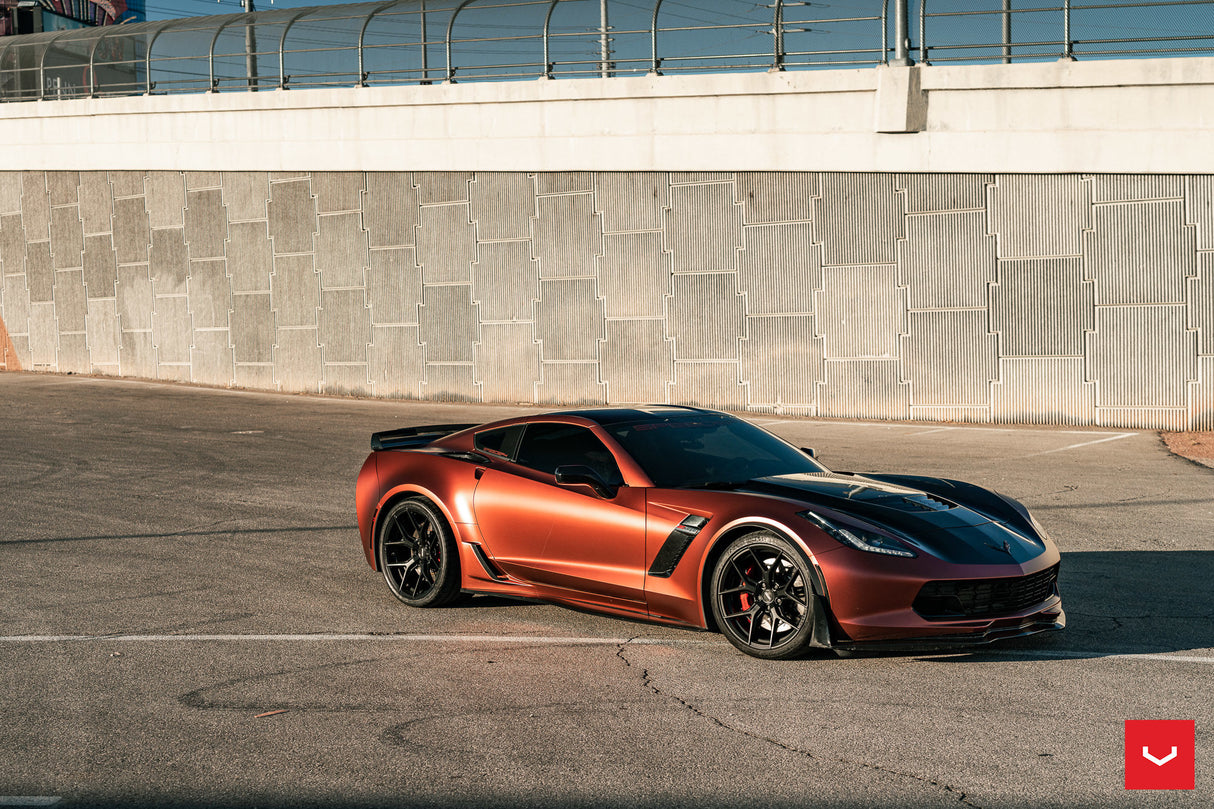 19/20" Vossen HF5 Satin Black 19x10 20x12 Concave Wheels Rims Fit Chevrolet Corvette C7 Z06 Grand Sport