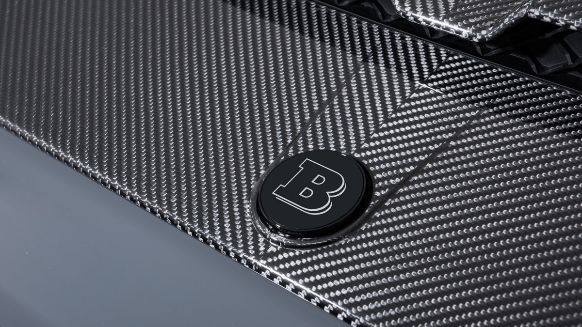 BRABUS carbon powerdome hood attachment detail W463A