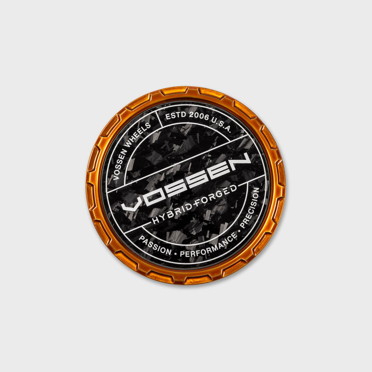 Vossen Hybrid Forged Carbon Billet Sport center cap Brickell Bronze / Forged Carbon Insert – view 1