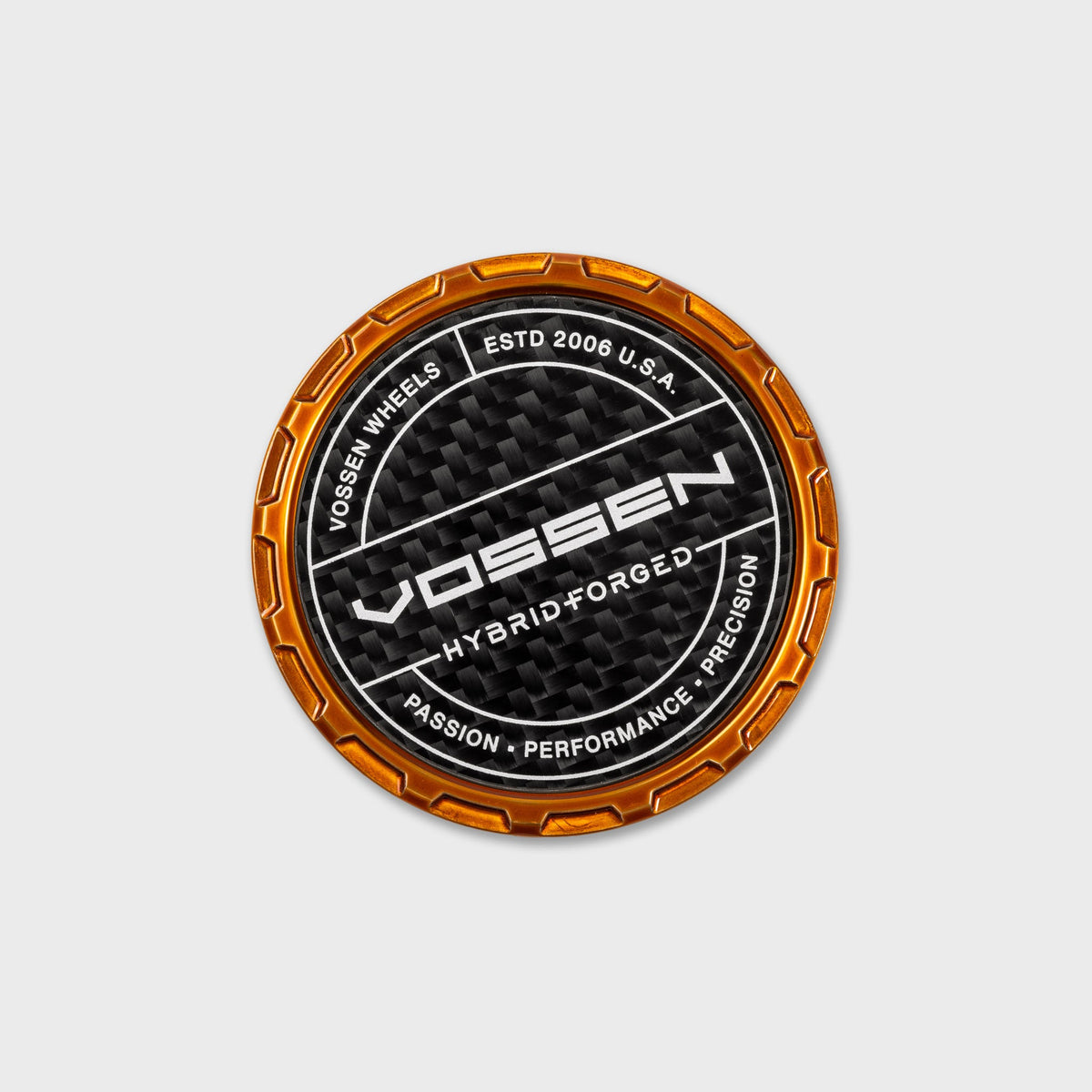 Vossen Hybrid Forged Carbon Billet Sport center cap Brickell Bronze / Twill Weave Carbon Insert – view 1