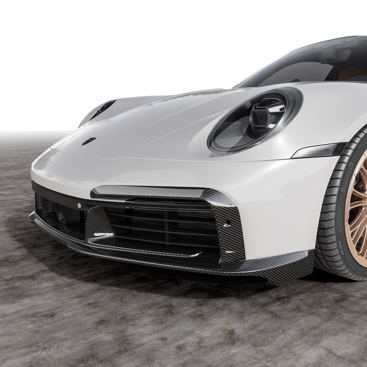 Vorsteiner Front Spoiler w/ Side Fins for Porsche 911 Turbo / Turbo S