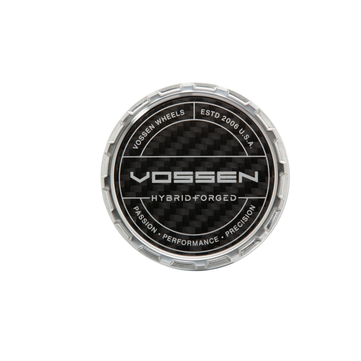 Vossen Hybrid Forged Carbon Billet Sport center cap Gloss Clear / Twill Weave Carbon Insert – view 2