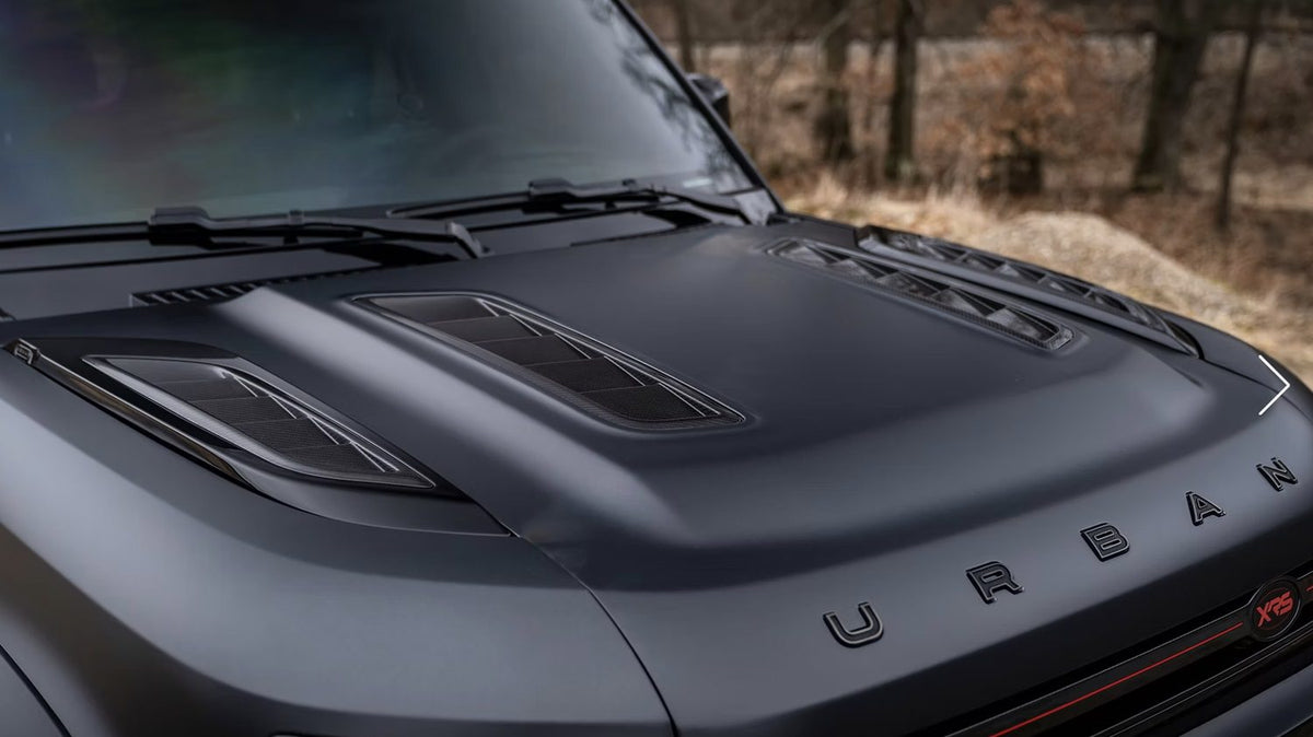 Urban XRS carbon fiber quad vent hood for Defender 110 V8