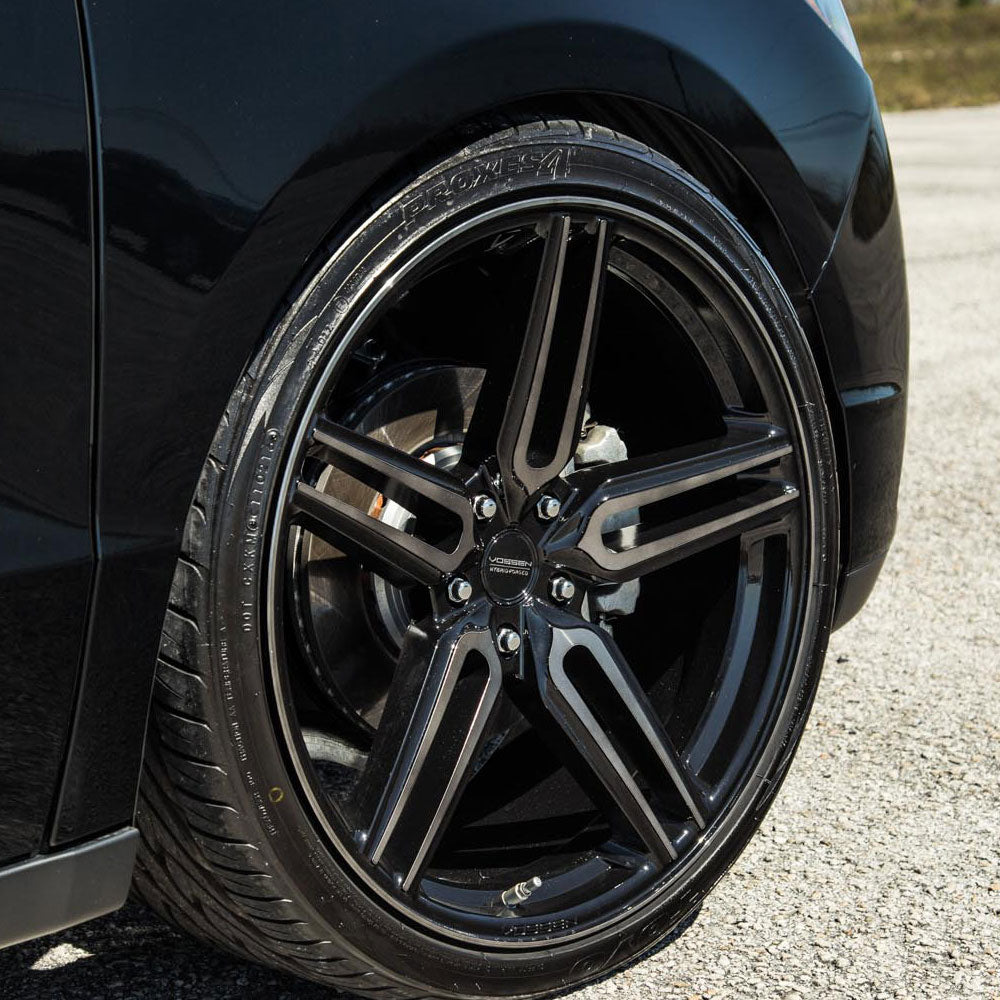 20" Vossen HF1 Black 20x8.5 20x9 1145 Concave Wheels Rims Fits Acura TSX