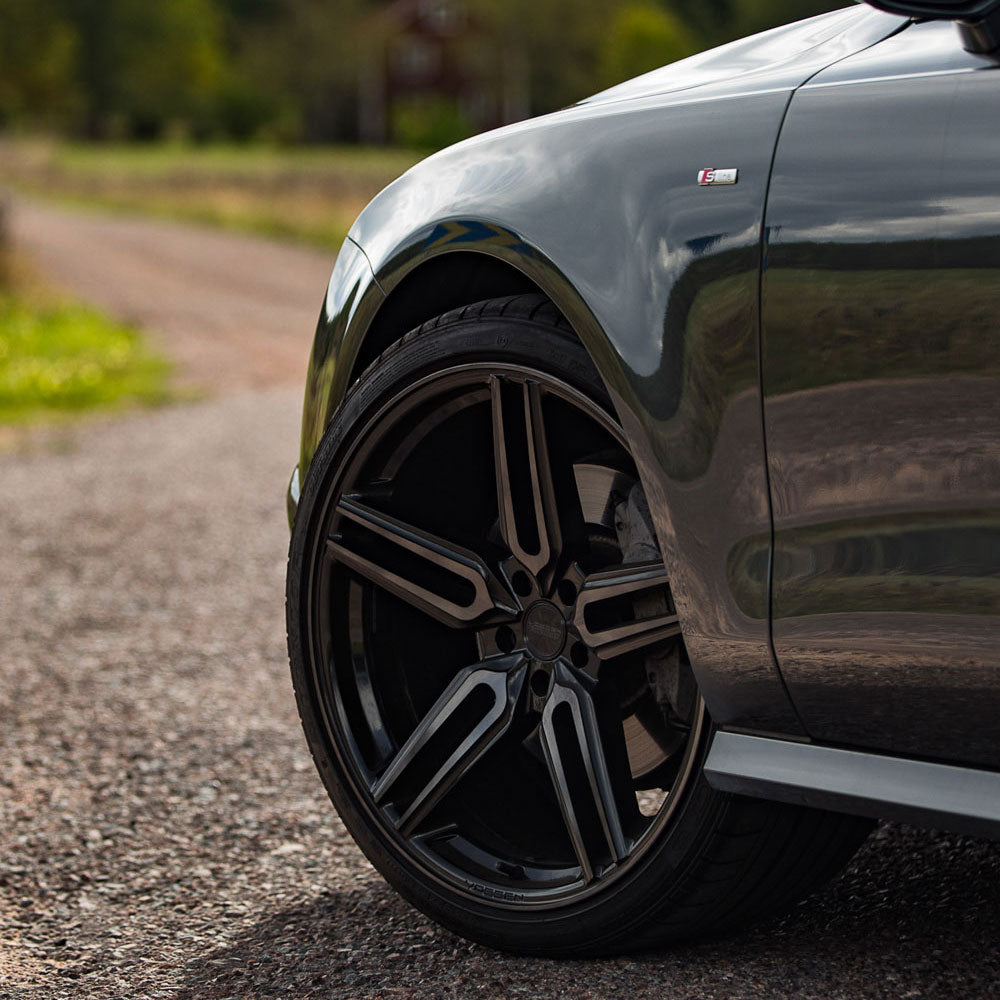 20" Vossen HF1 Black 20x8.5 20x11 1223 Concave Wheels Rims Fits Porsche Panamera