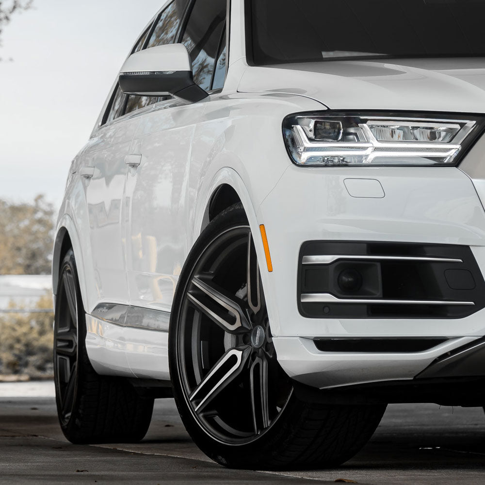 20" Vossen HF1 Black 20x8.5 20x8.5 1033 Concave Wheels Rims Fits GMC Savana 2500