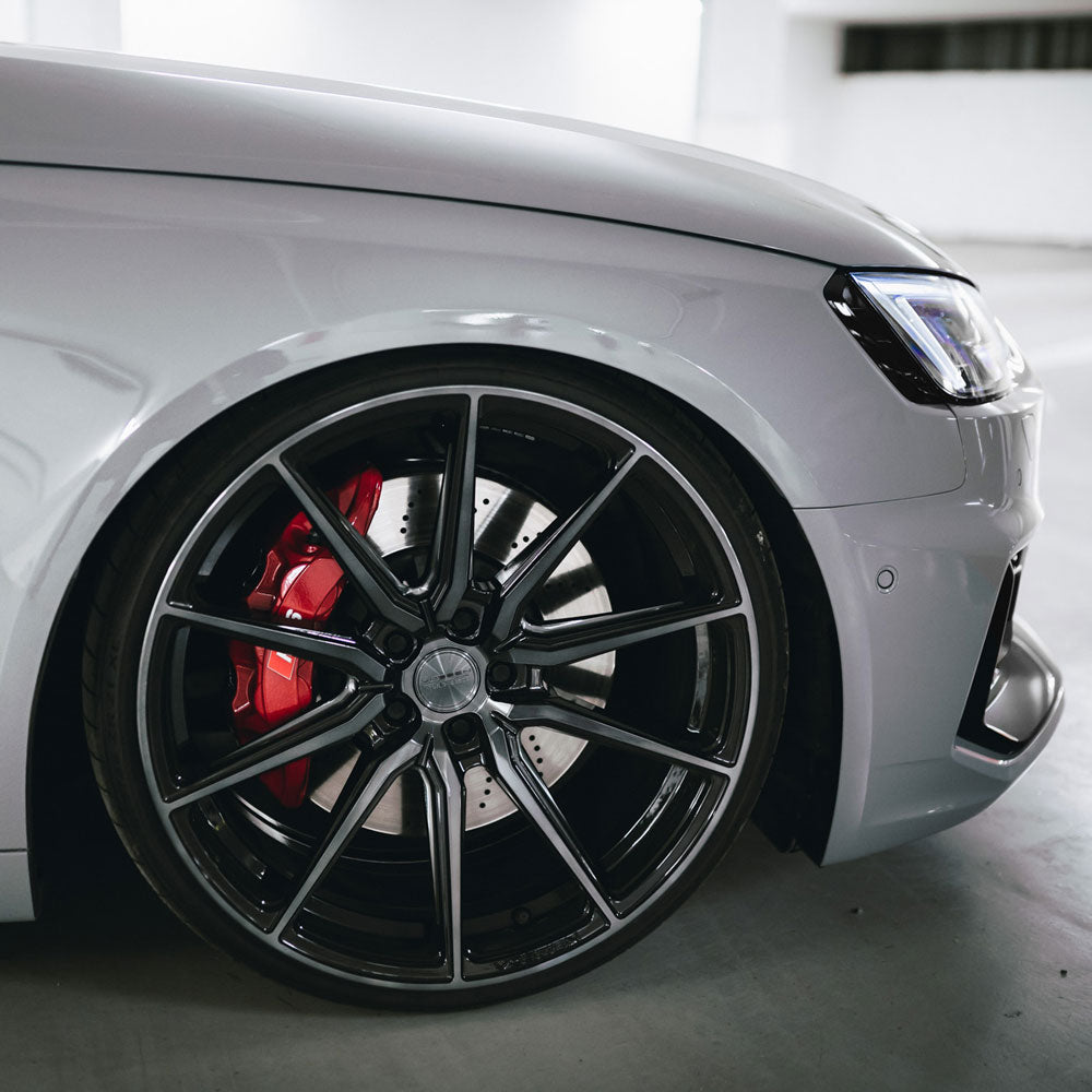 21" Vossen HF3 Black 21X9.5 21X9.5 1378 Concave Wheels Rims Fits Audi S6