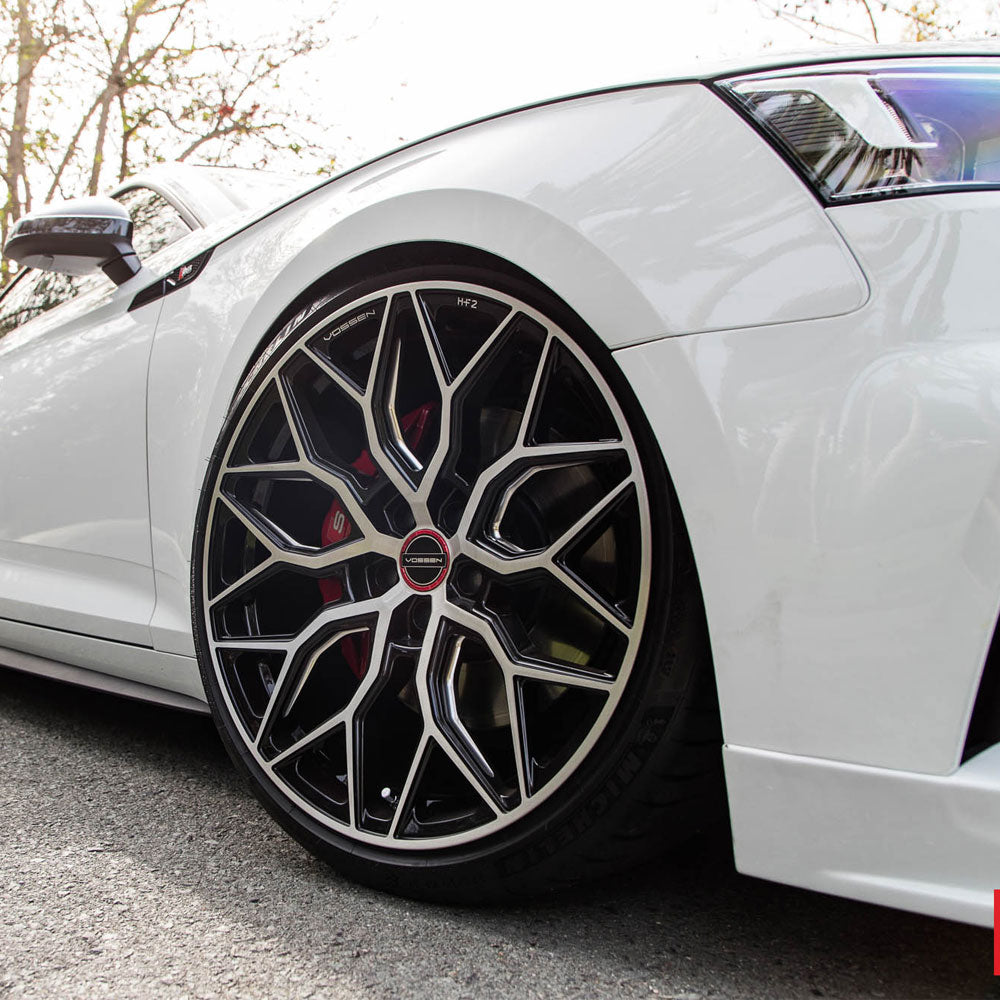 19" Vossen HF2 Black 19X9.5 19X10 1154 Concave Wheels Rims Fits BMW E90 E92 E93