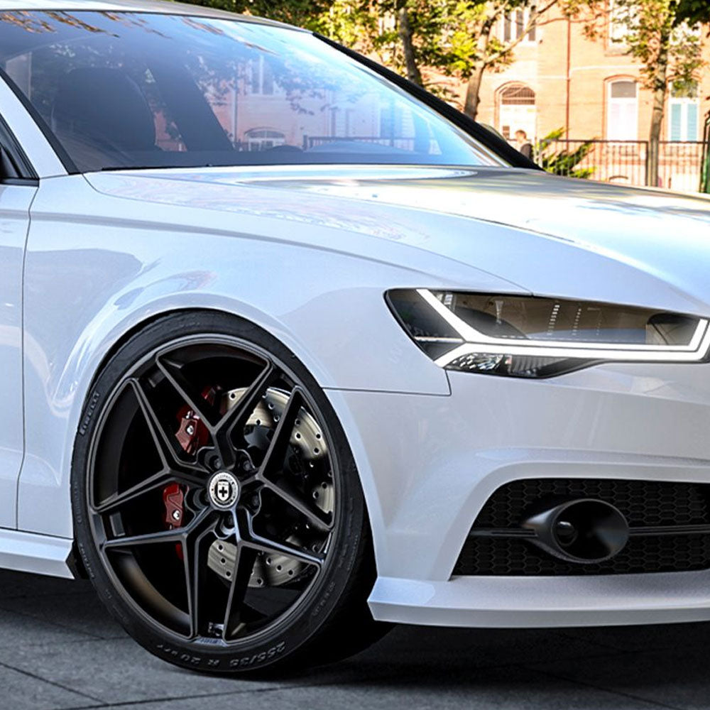 21" HRE FF11 Silver 21x9.5 Concave FlowForm Wheels Rims Fits Audi S6