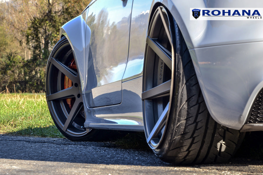 19" ROHANA RC7 GRAPHITE CONCAVE WHEELS RIMS FITS AUDI C6 A6