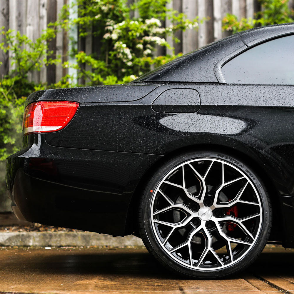 19" Vossen HF2 Black 19X9.5 19X10 1154 Concave Wheels Rims Fits BMW E90 E92 E93