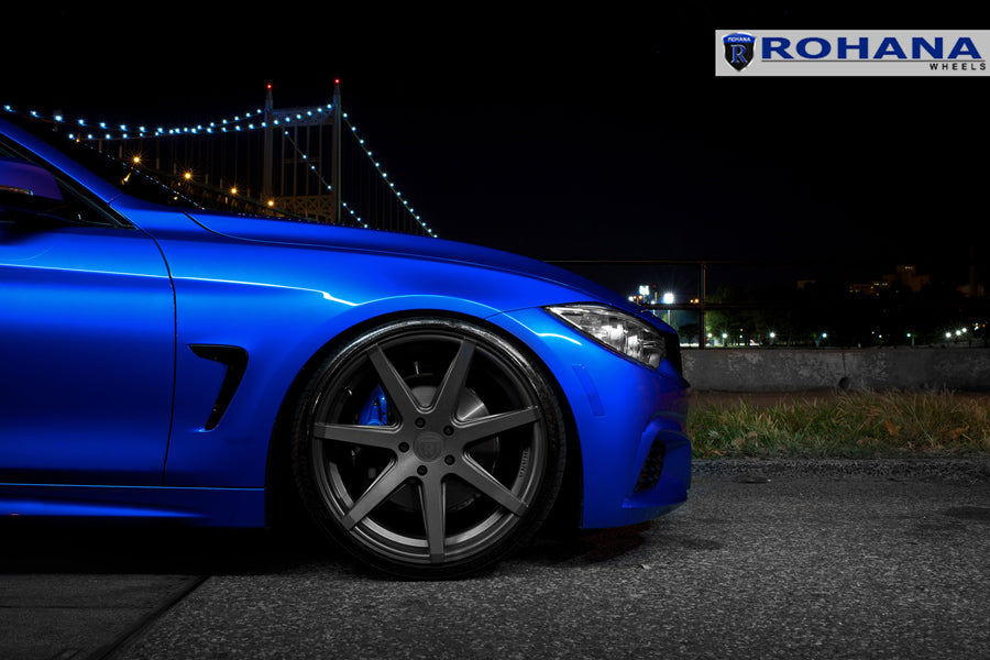 19" ROHANA RC7 GRAPHITE CONCAVE WHEELS RIMS FITS LEXUS ISF