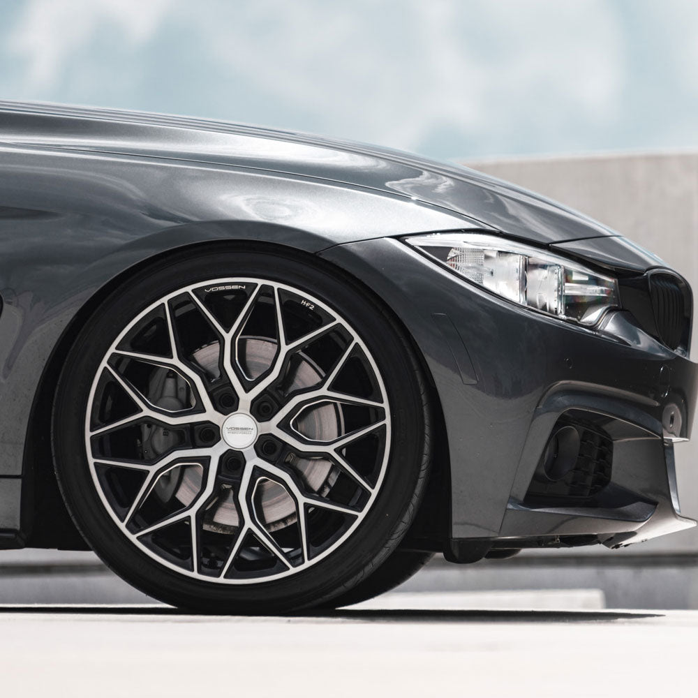 19" Vossen HF2 Black 19X9.5 19X10 1154 Concave Wheels Rims Fits BMW E90 E92 E93