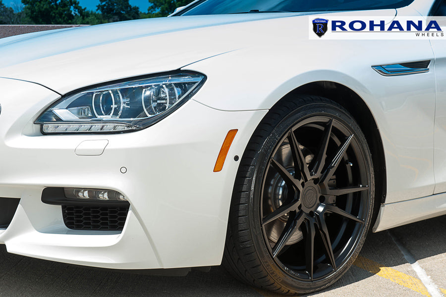22" ROHANA RFX2 BLACK CONCAVE FORGED WHEELS RIMS FITS BMW F01 740 750 760
