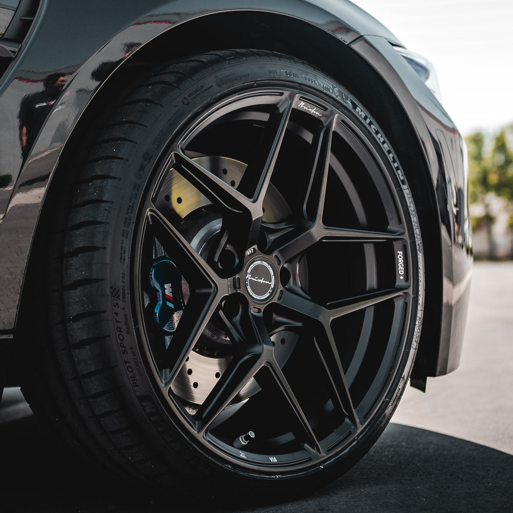 20" Brixton Forged RF7 Black 20x10 20X12 Concave Wheels Rims Fits Nissan GT-R