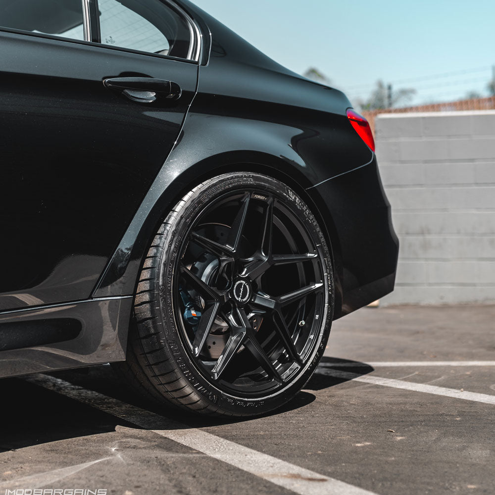 20" Brixton Forged RF7 Black 20x10 20X12 Concave Wheels Rims Fits Nissan GT-R