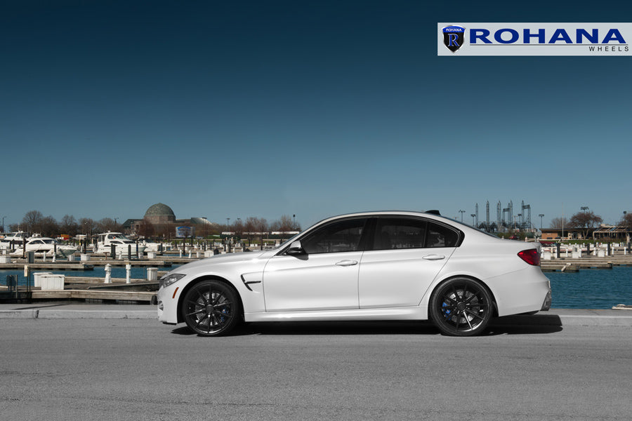 20" ROHANA RFX1 BLACK CONCAVE WHEELS RIMS FITS INFINITI M35 M45