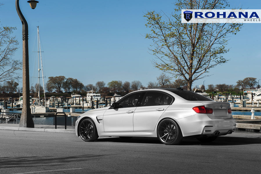 20" ROHANA RFX1 BLACK CONCAVE WHEELS RIMS FITS INFINITI M35 M45