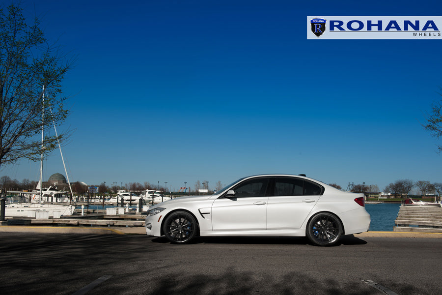 20" ROHANA RFX1 BLACK CONCAVE WHEELS RIMS FITS INFINITI M35 M45