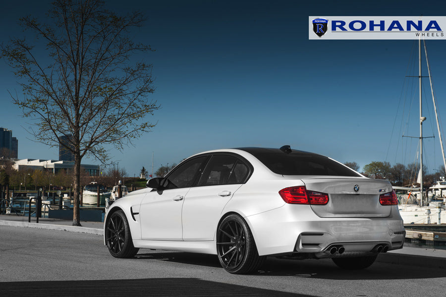 20" ROHANA RFX1 BLACK CONCAVE WHEELS RIMS FITS INFINITI M35 M45