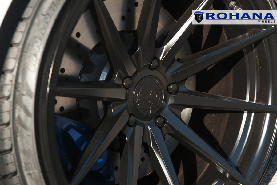 20" ROHANA RFX1 BLACK CONCAVE WHEELS RIMS FITS INFINITI M35 M45