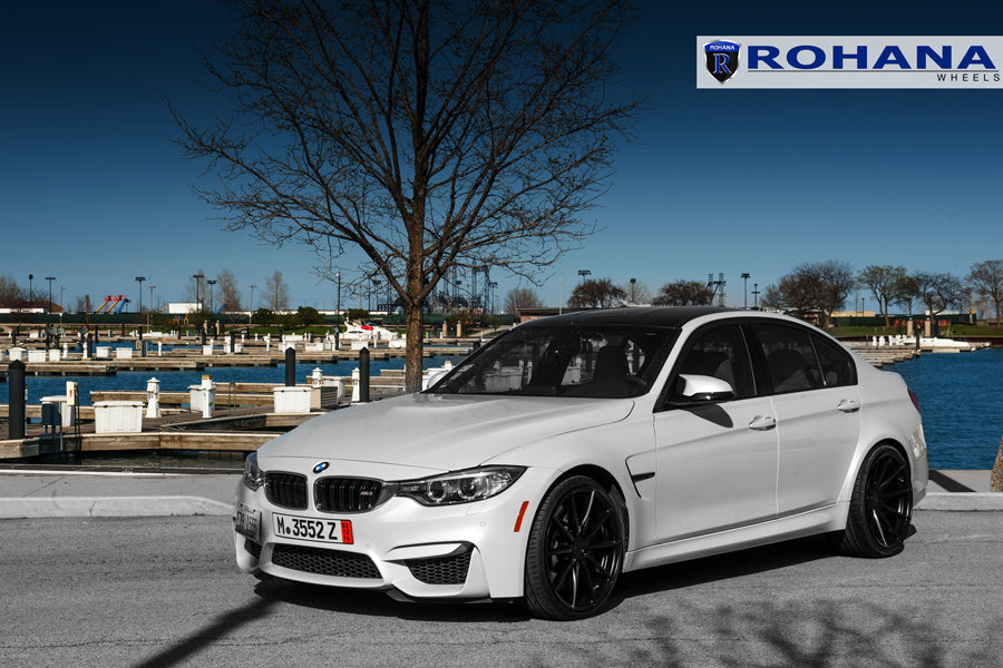 20" ROHANA RFX1 BLACK CONCAVE WHEELS RIMS FITS INFINITI M35 M45