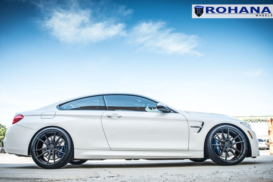 22" ROHANA RFX2 BLACK CONCAVE FORGED WHEELS RIMS FITS BMW F01 740 750 760