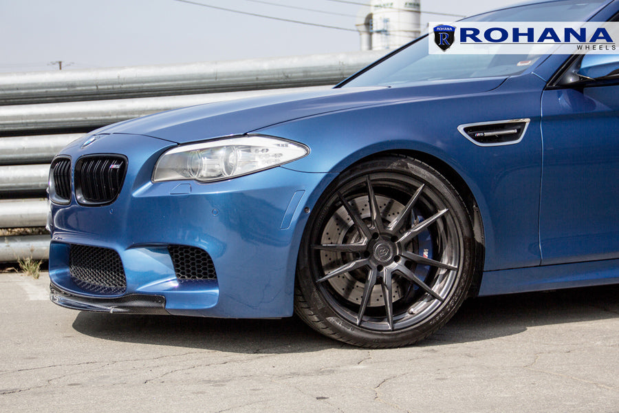22" ROHANA RFX2 BLACK CONCAVE FORGED WHEELS RIMS FITS BMW F01 740 750 760