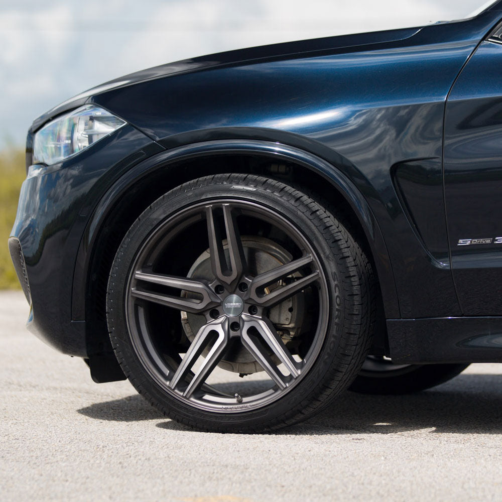 19" Vossen HF1 Grey 19x9 19x10.5 1175 Concave Wheels Rims Fits BMW 740 750