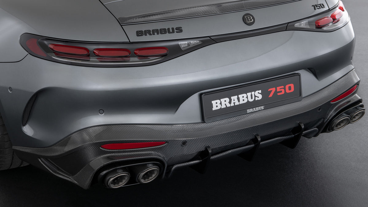 BRABUS Carbon Rear Diffuser with Carbon/Titanium Tailpipes on Mercedes-AMG GT 63 Coupe C192