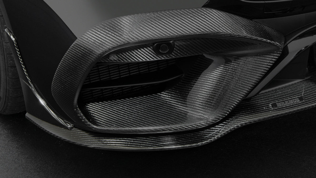 BRABUS carbon front fascia attachments on Mercedes-AMG C63 W206