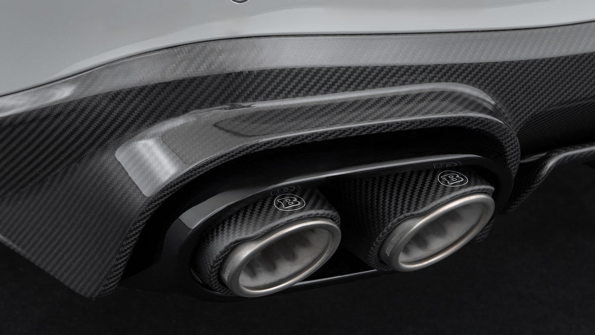 BRABUS E53 W214 carbon diffuser with carbon/titanium tips
