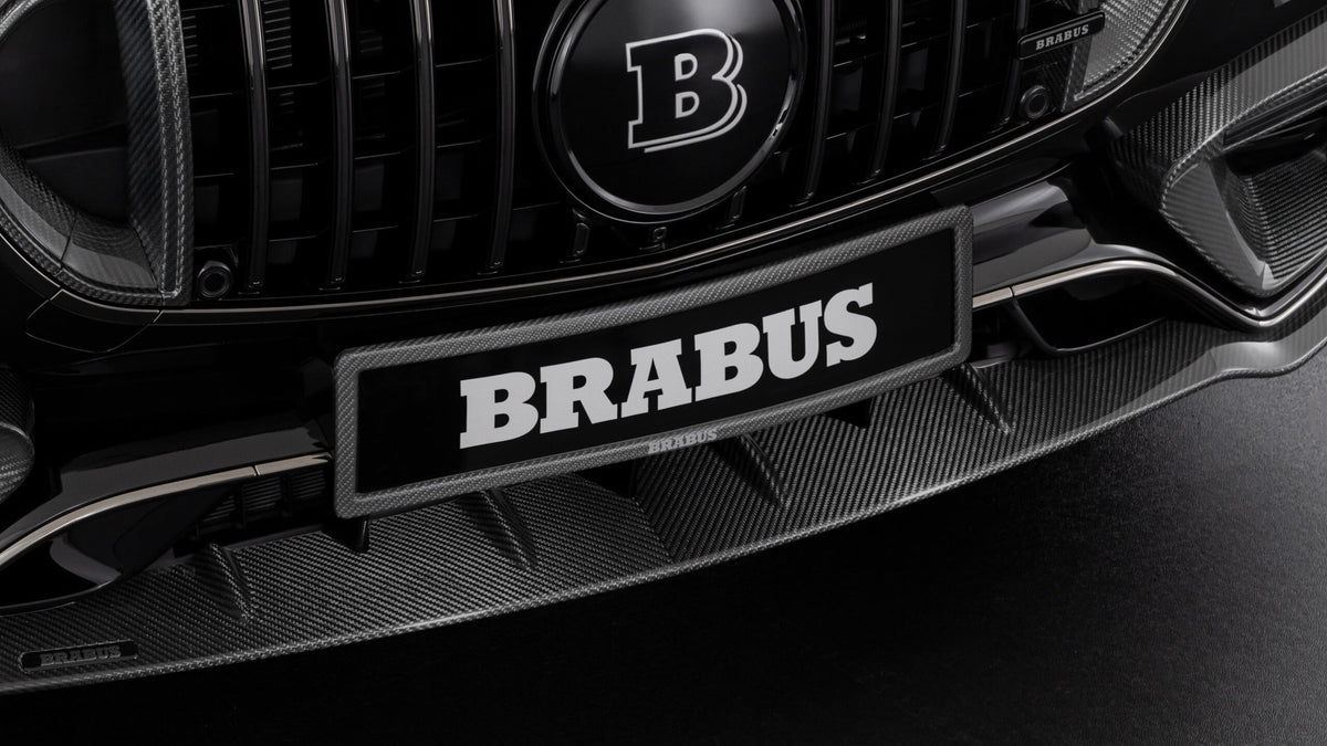 BRABUS Carbon License Plate Holder Set on Mercedes S-Class S500/S580, AMG S63 & Maybach S580/S680 W223/V223/Z223