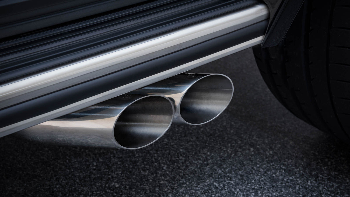 BRABUS sport exhaust slanted tailpipe on Mercedes G-Class W463A