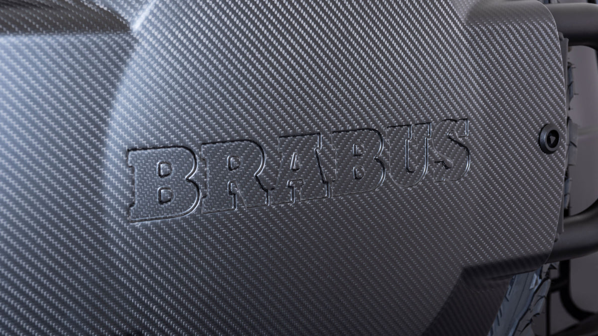 BRABUS Adventure carbon spare wheel holder on Mercedes G-Class W465