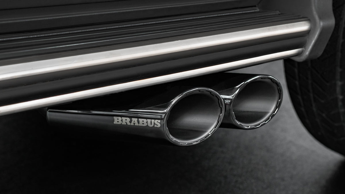 BRABUS valve-controlled sport exhaust tailpipes on Mercedes-AMG G63