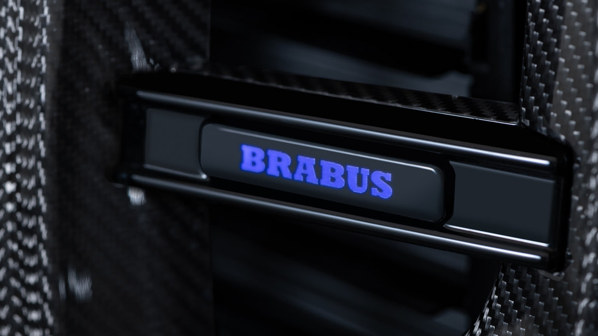 BRABUS carbon front grille inserts with illuminated logo for Mercedes-AMG GLS63 - image 1