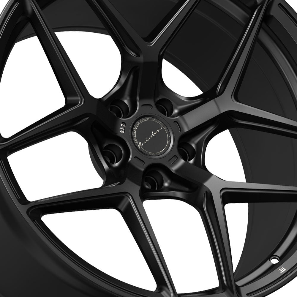 19" Brixton Forged RF7 Black 19x9 Concave Wheels Rims Fits Audi C7 A6
