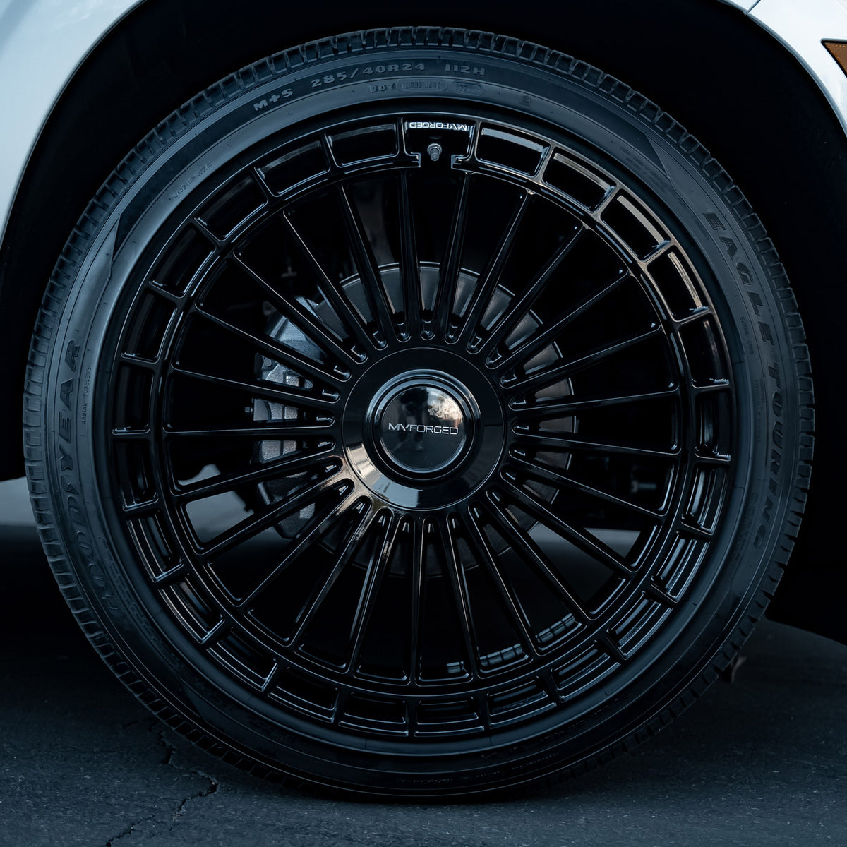 24" MV Forged MVF40 Black 24x10 Concave Wheels Rims Fits Ford F150