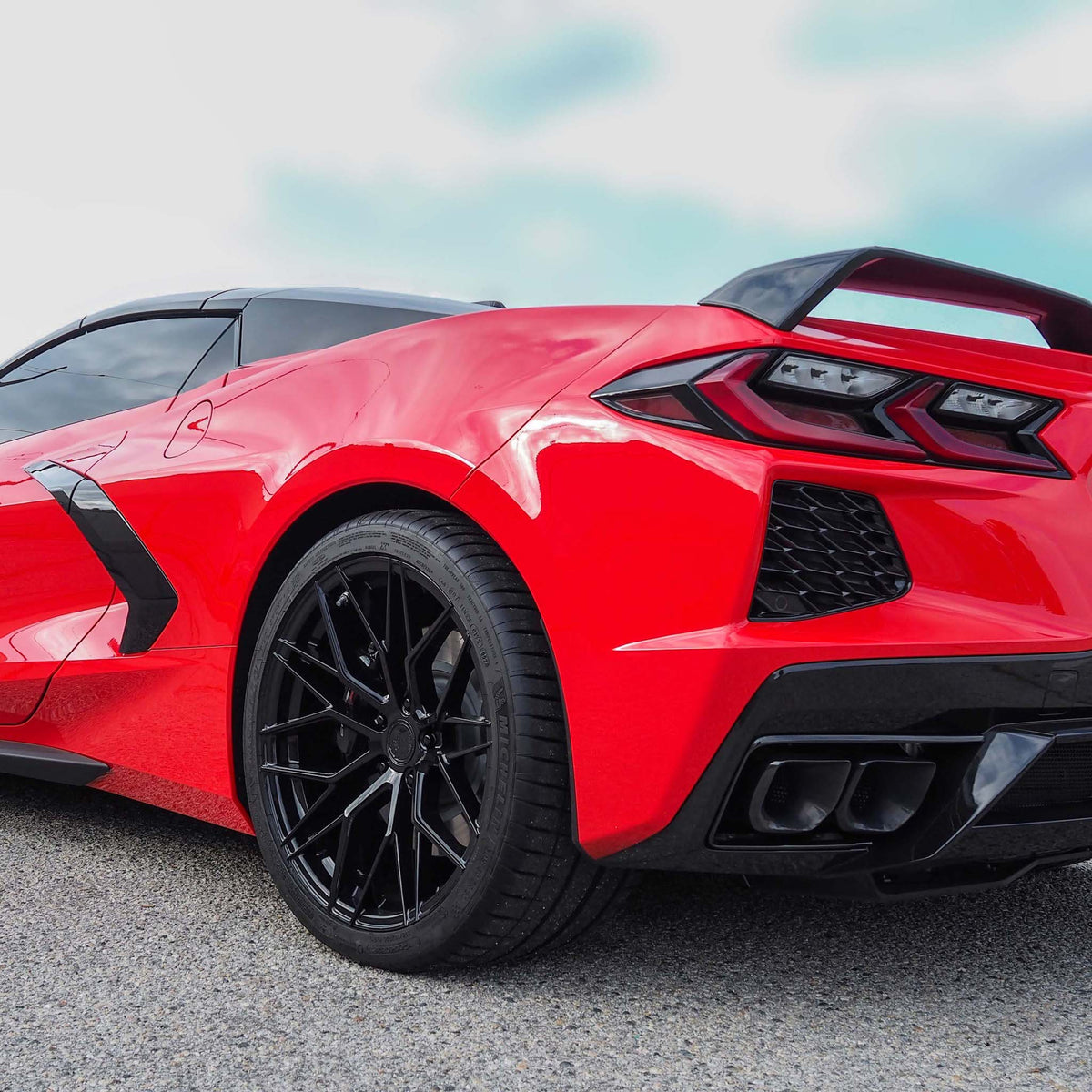 20/21" Avant Garde M520R Black 20x9 21x12 Wheels Rims Fits Chevrolet Corvette C8