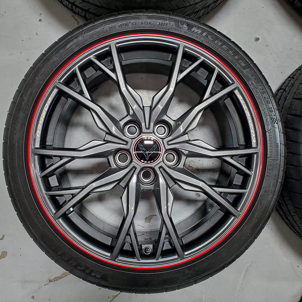 19" 20" OEM Factory GM Q9A Forged Wheels Rims Tires Fits Chevy Corvette C8