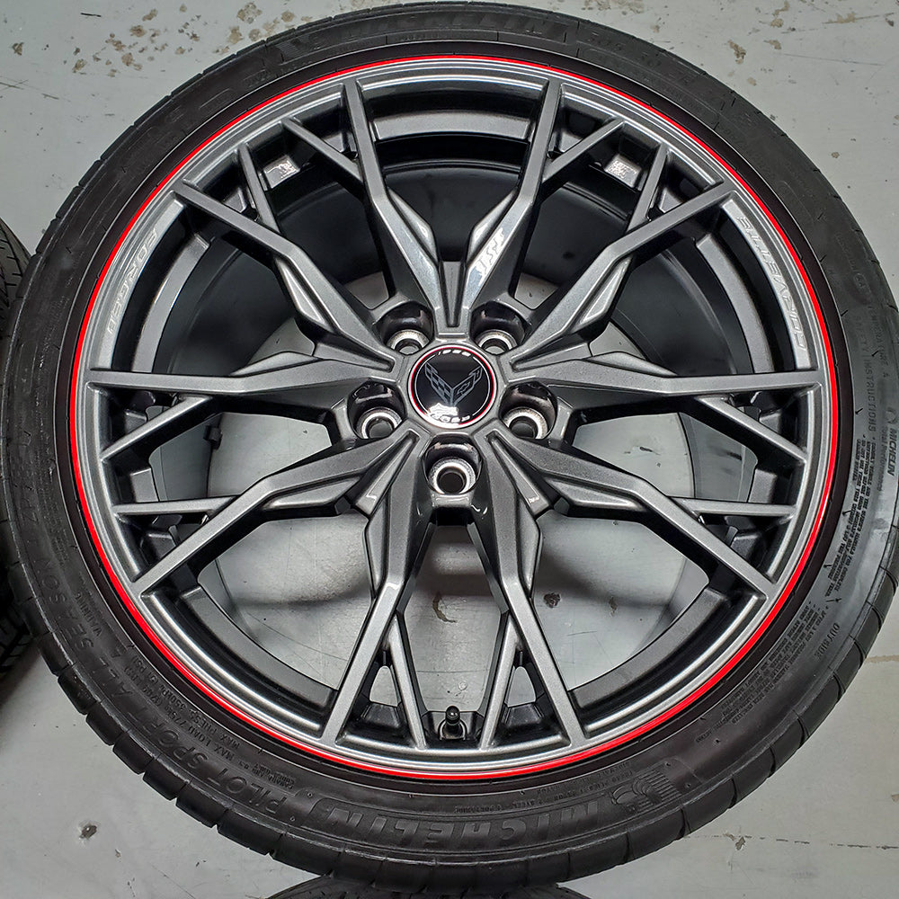 19" 20" OEM Factory GM Q9A Forged Wheels Rims Tires Fits Chevy Corvette C8