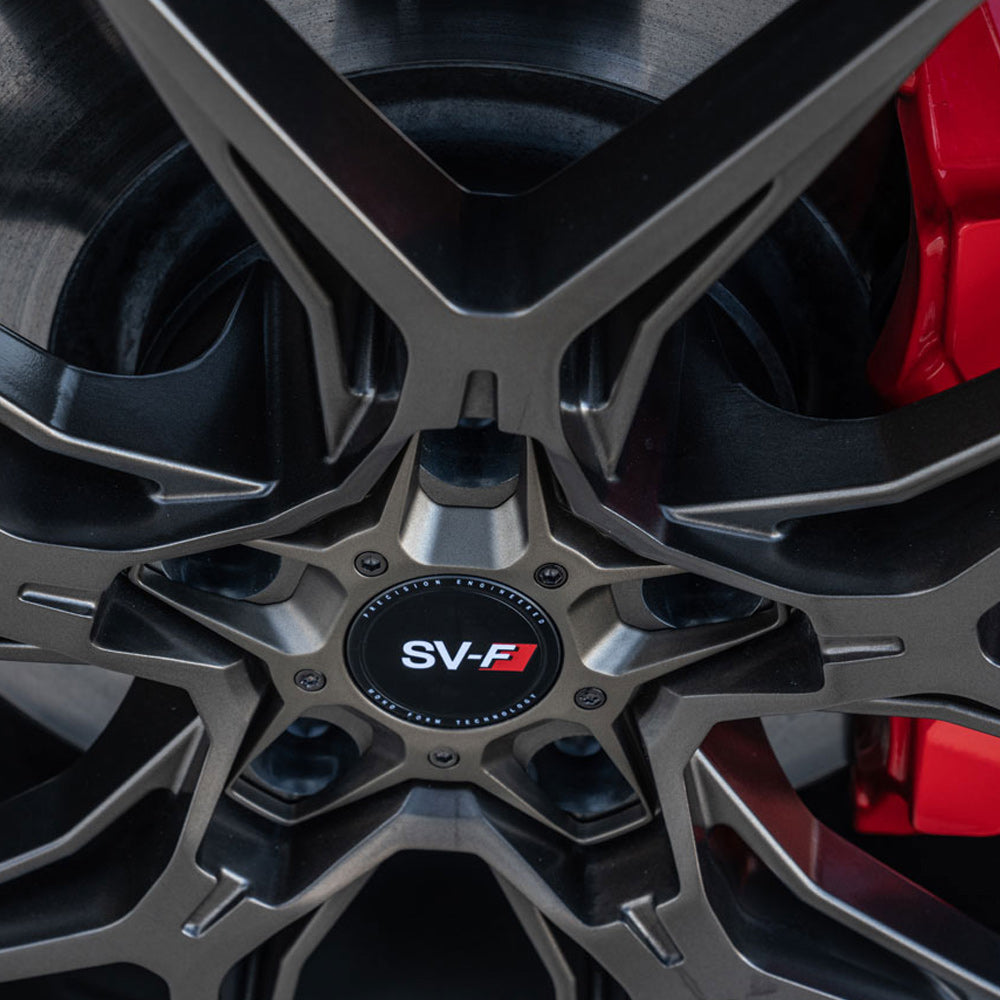 20/21" Savini SV-F5 Black 20x9 21x12 Wheels Rims Fits Chevrolet Corvette C8
