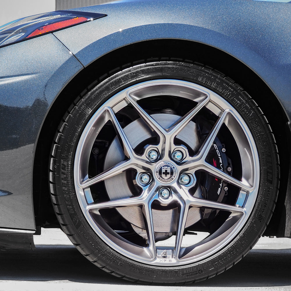 19" 20" HRE FF11 Silver 19x9 20x11.5 Concave Wheels Rims Fits Chevy Corvette C8