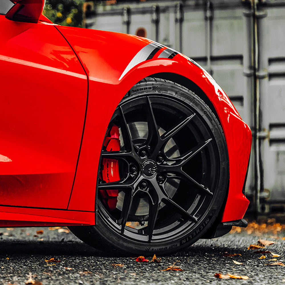 19/20" Avant Garde M580R Black 19x8.5 20x11 Wheels Rims Fits Chevy Corvette C8
