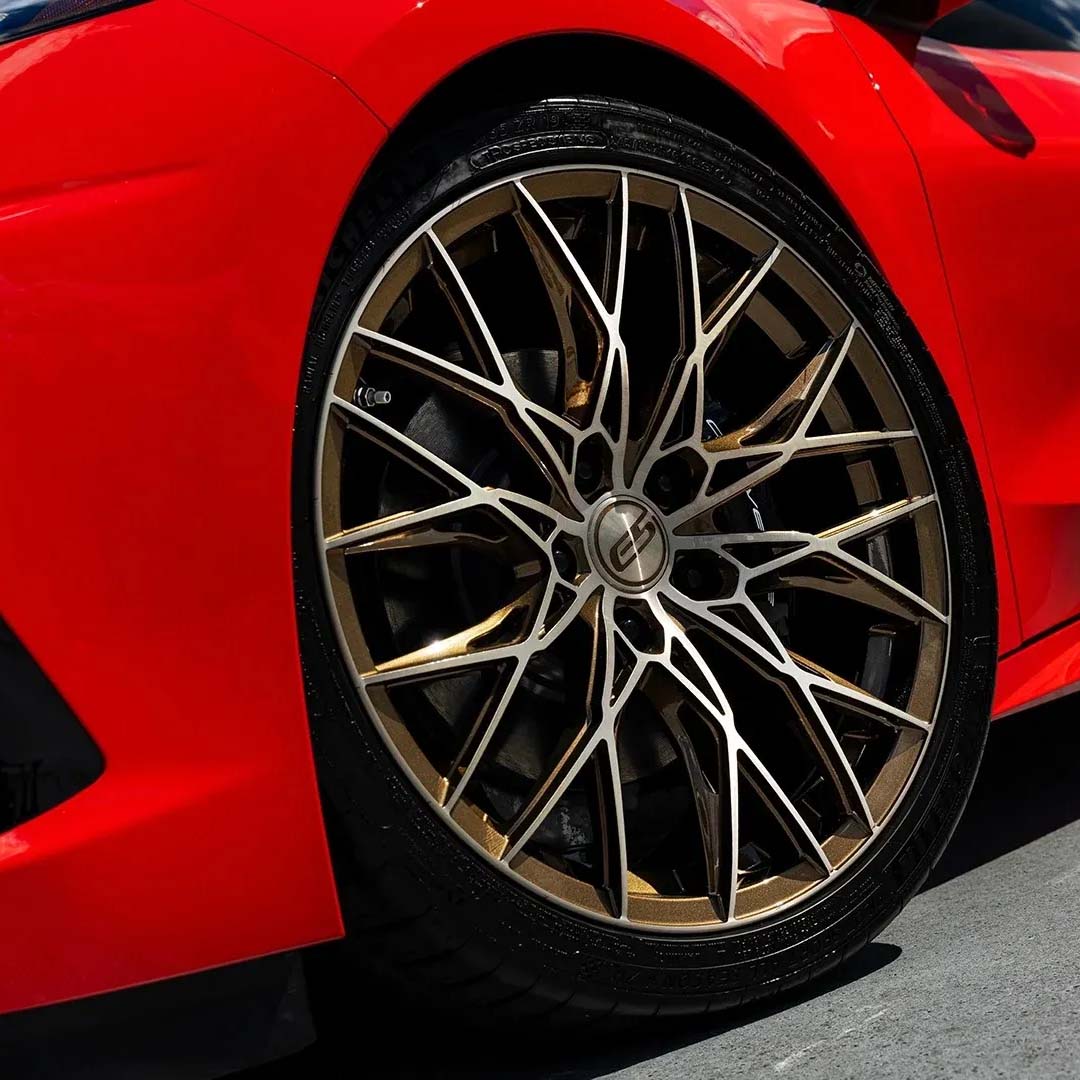 20/21" E5 Sebring Bronze Brushed Tint 20x9 21x12 Concave Wheels for Corvette C8 Stingray (2020-2027) | Set of 4