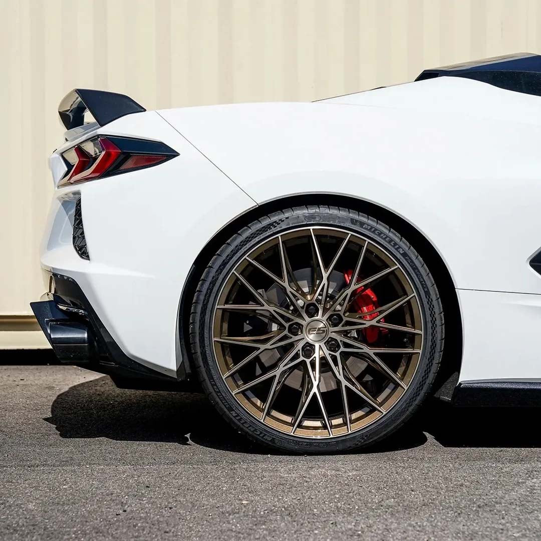 20/21" E5 Sebring Bronze Brushed Tint 20x9 21x12 Concave Wheels for Corvette C8 Stingray (2020-2027) | Set of 4
