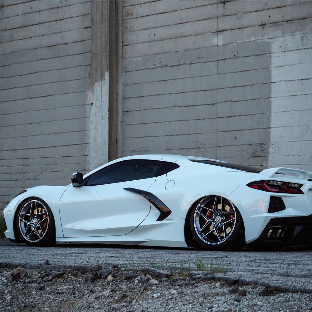 19" 20" HRE FF11 Silver 19x9 20x11.5 Concave Wheels Rims Fits Chevy Corvette C8