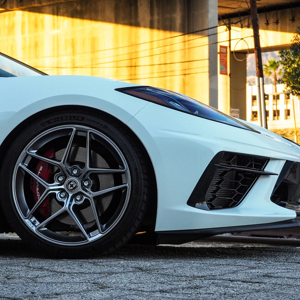 19" 20" HRE FF11 Silver 19x9 20x11.5 Concave Wheels Rims Fits Chevy Corvette C8