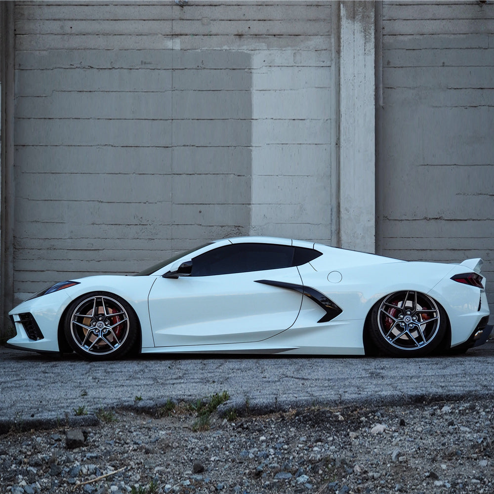 19" 20" HRE FF11 Silver 19x9 20x11.5 Concave Wheels Rims Fits Chevy Corvette C8